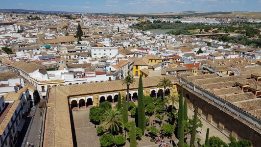 pogled z zvonika katedrale v Cordobi, the view from the bell tower